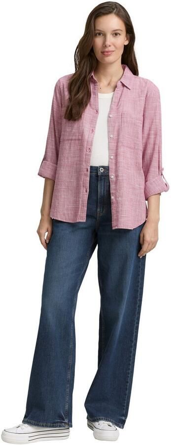 Tom Tailor Regular fit blouse met lange mouwen van puur katoen - Foto 5