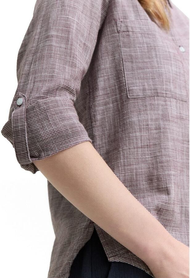 Tom Tailor Blouse met lange mouwen met borstzakken - Foto 3