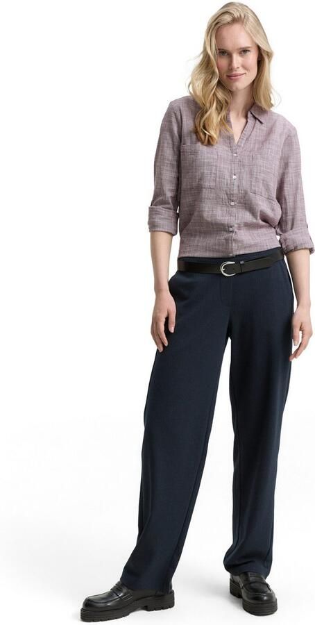 Tom Tailor Blouse met lange mouwen met borstzakken - Foto 4