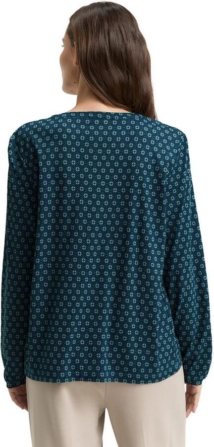Tom Tailor Blouse met lange mouwen met grafisch patroon - Foto 5