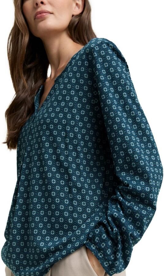 Tom Tailor Blouse met lange mouwen met grafisch patroon - Foto 3