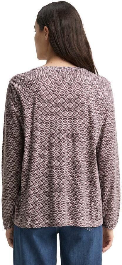 Tom Tailor Blouse met lange mouwen met grafisch patroon - Foto 5