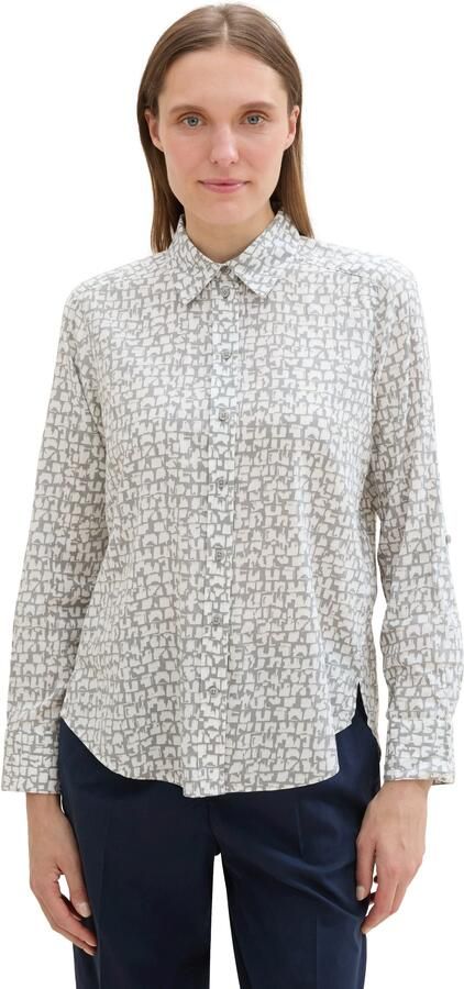 Tom Tailor Regular fit overhemdblouse met all-over motief - Foto 6