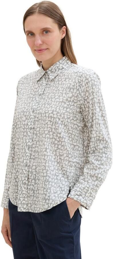 Tom Tailor Regular fit overhemdblouse met all-over motief - Foto 3
