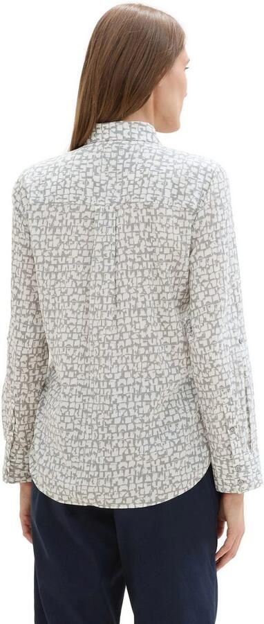 Tom Tailor Regular fit overhemdblouse met all-over motief - Foto 4