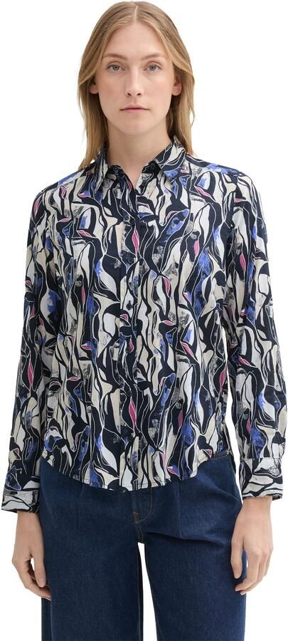 Tom Tailor Regular fit overhemdblouse met all-over motief - Foto 5