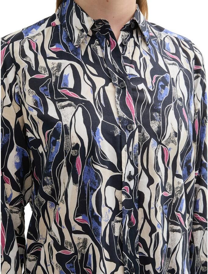 Tom Tailor Regular fit overhemdblouse met all-over motief