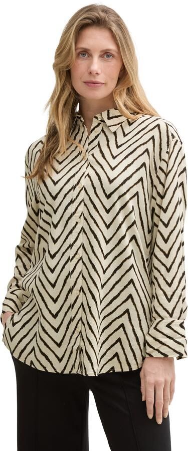 Tom Tailor Oversized blouse van een mix van linnen en viscose - Foto 6