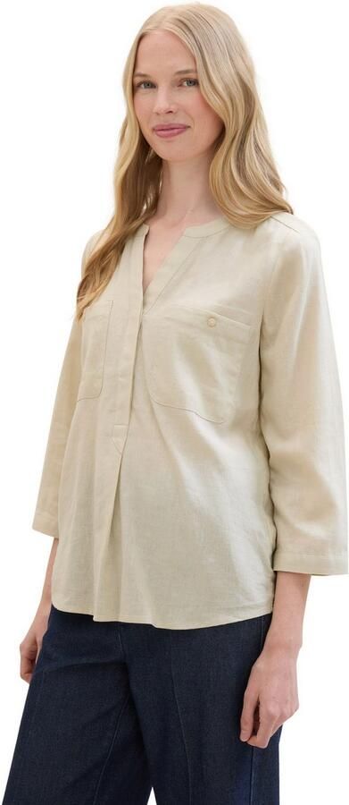 Tom Tailor Blouse zonder sluiting met linnen - Foto 4