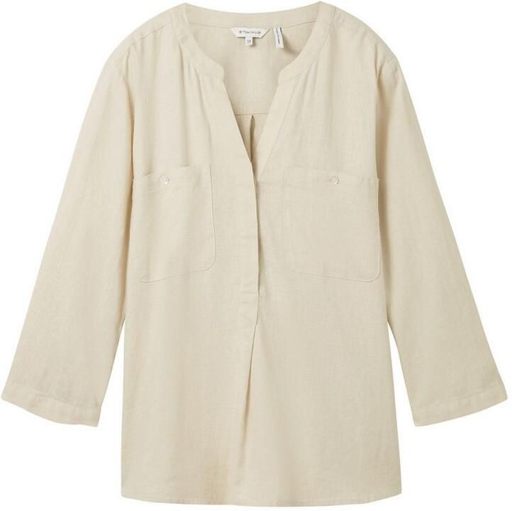 Tom Tailor Blouse zonder sluiting met linnen - Foto 2
