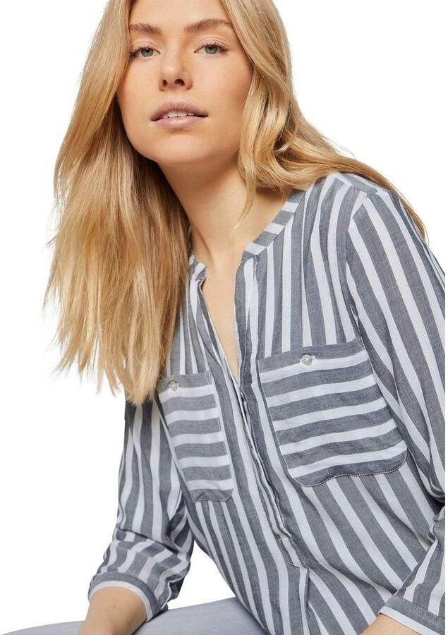 Tom Tailor Blouse zonder sluiting met verborgen knoopsluiting - Foto 2