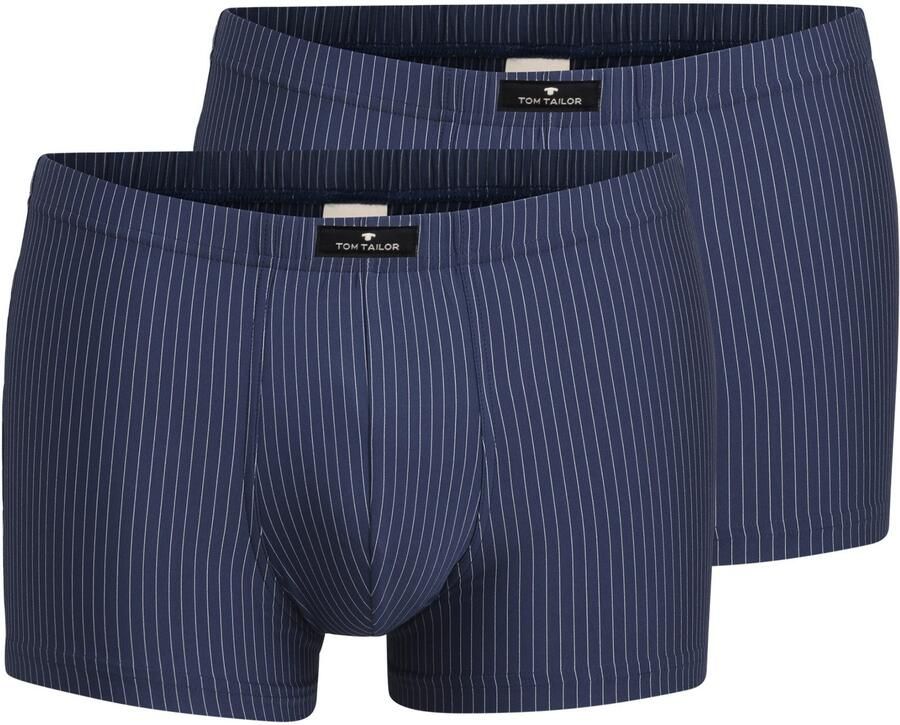 Tom Tailor Boxershort Alaska comfortabel zacht nauw streepdesign logo brede band (Set van 2) - Foto 3