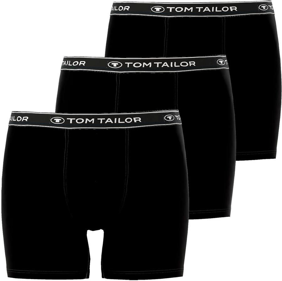Tom Tailor Boxershort Buffer comfortabel basic nauw ademend logoband katoenmix (3 stuks) - Foto 5