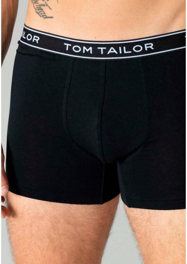 Tom Tailor Boxershort Buffer comfortabel basic nauw ademend logoband katoenmix (3 stuks) - Foto 2