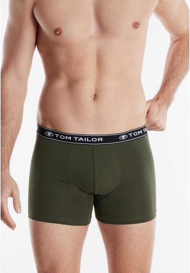 Tom Tailor Boxershort Buffer comfortabel basic nauw ademend logoband katoenmix (3 stuks) - Foto 2