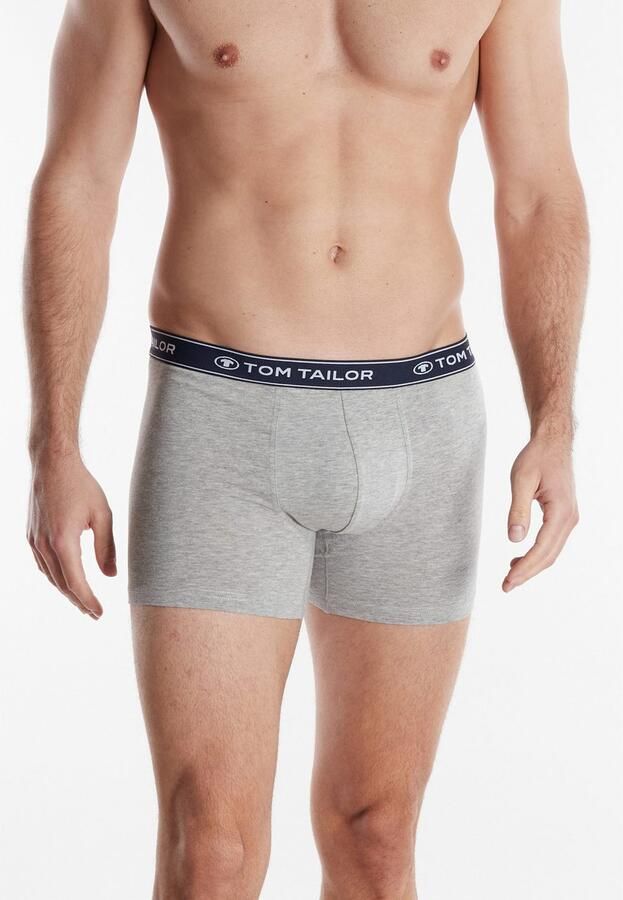 Tom Tailor Boxershort Buffer comfortabel basic nauw ademend logoband katoenmix (3 stuks) - Foto 2