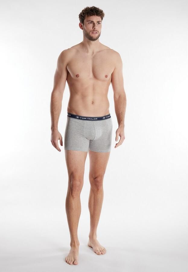 Tom Tailor Boxershort Buffer comfortabel basic nauw ademend logoband katoenmix (3 stuks) - Foto 3