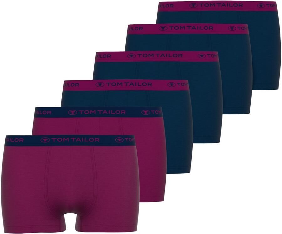 Tom Tailor Boxershort Buffer vochtregulerend strak ade d logoband katoenmix (Set van 6) - Foto 5