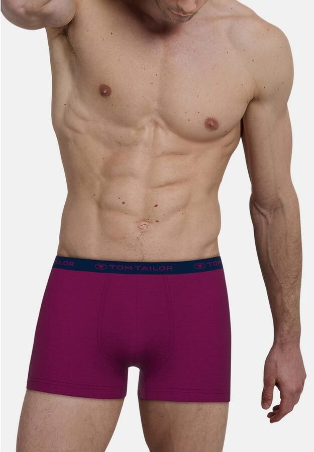 Tom Tailor Boxershort Buffer vochtregulerend strak ade d logoband katoenmix (Set van 6) - Foto 2