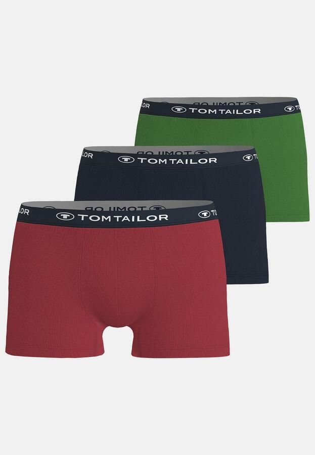 Tom Tailor Boxershort Buffer zacht comfortabel basic smal logoband katoenmix (3 stuks) - Foto 4