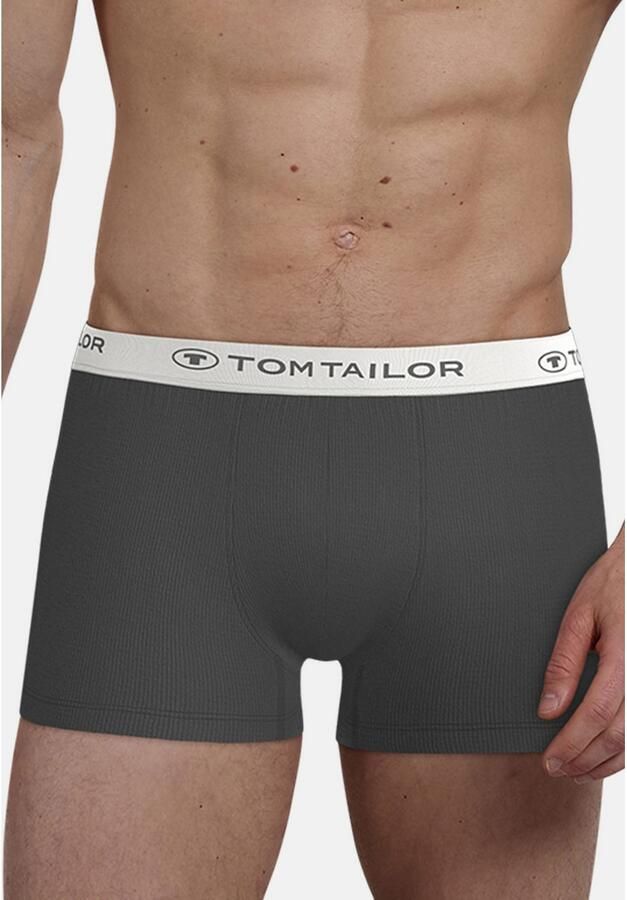 Tom Tailor Boxershort Buffer zacht comfortabel basic smal logoband katoenmix (3 stuks) - Foto 3