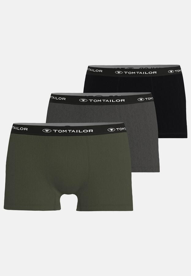 Tom Tailor Boxershort Buffer zacht comfortabel basic smal logoband katoenmix (3 stuks) - Foto 3