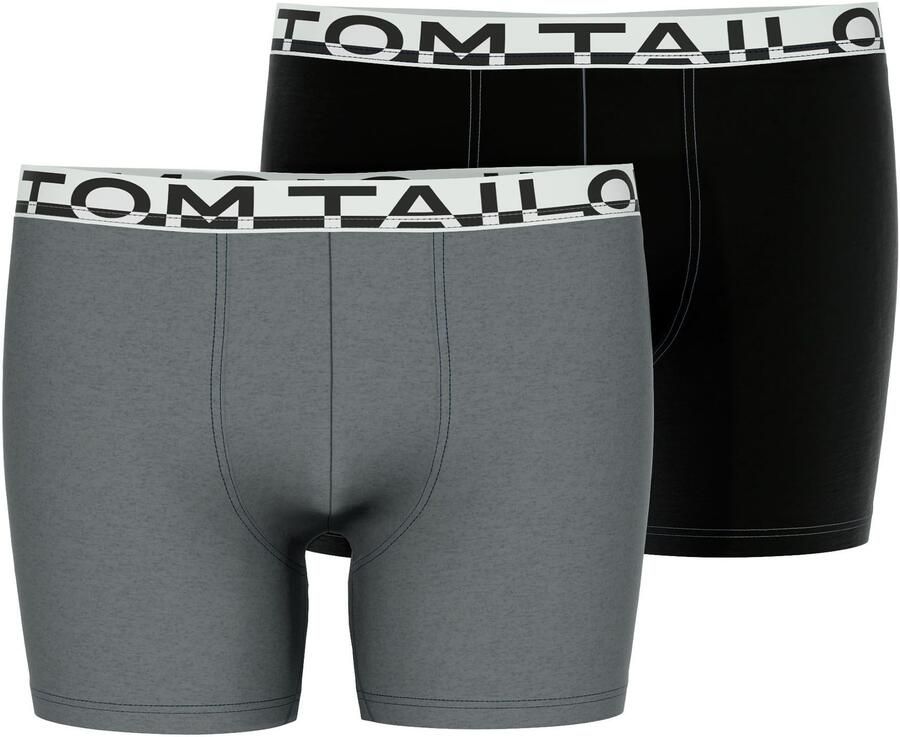 Tom Tailor Boxershort KENTUCKY comfortabel nauw elastisch katoenmix logoband (Set van 2) - Foto 2