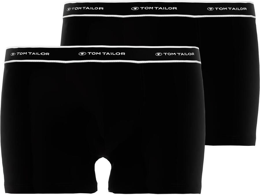 Tom Tailor Boxershort KENTUCKY zacht comfortabel basic smal ademend logoband katoenmix (Set van 2)