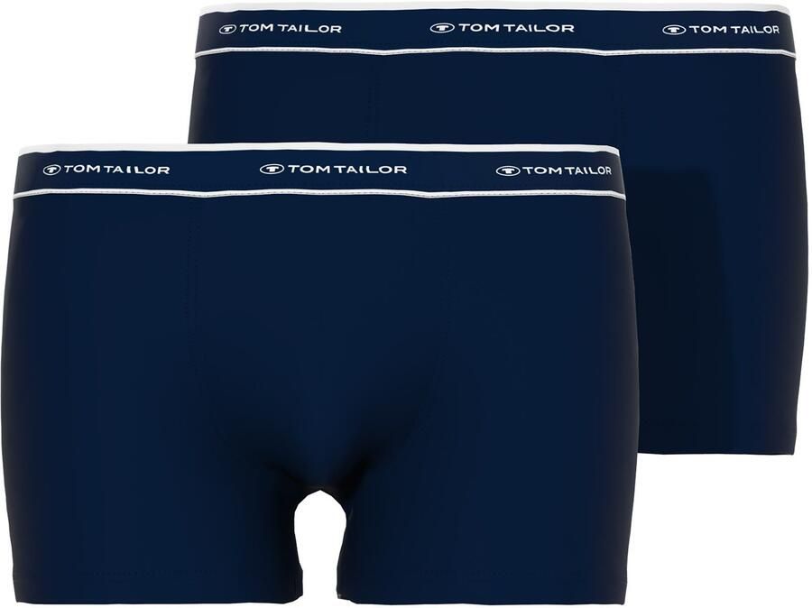 Tom Tailor Boxershort KENTUCKY zacht comfortabel basic smal ademend logoband katoenmix (Set van 2)