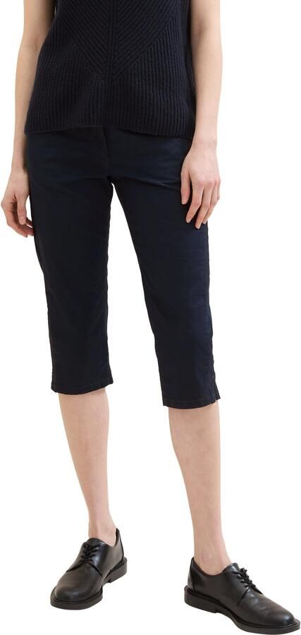 Tom Tailor Capribroek Zomerbroek met dubbele knoopsluiting - Foto 6