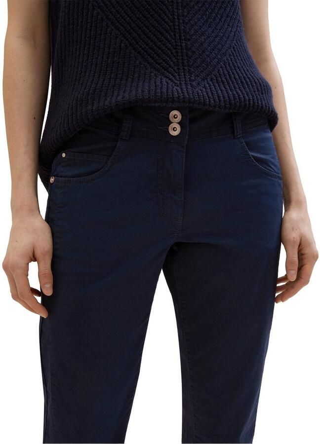 Tom Tailor Capribroek Zomerbroek met dubbele knoopsluiting