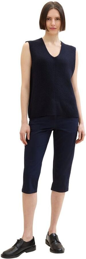 Tom Tailor Capribroek Zomerbroek met dubbele knoopsluiting - Foto 3