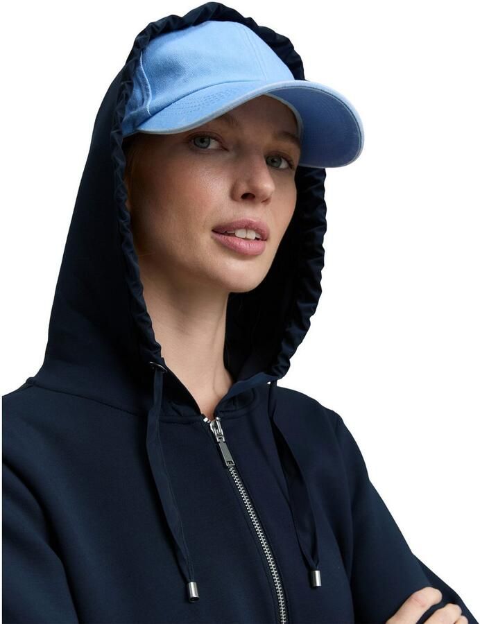 Tom Tailor Capuchonsweatvest met viscose en stretch