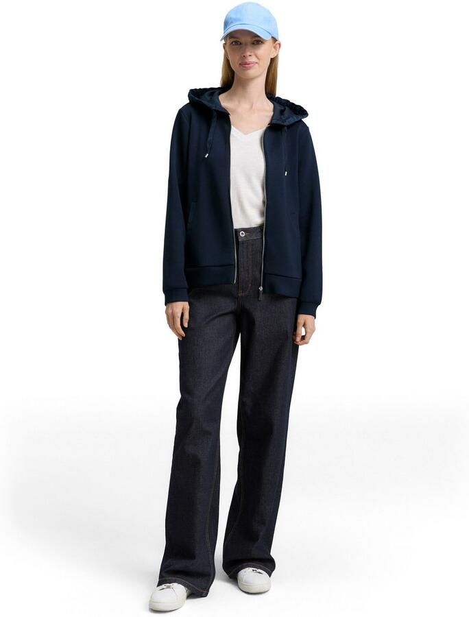 Tom Tailor Capuchonsweatvest met viscose en stretch - Foto 2
