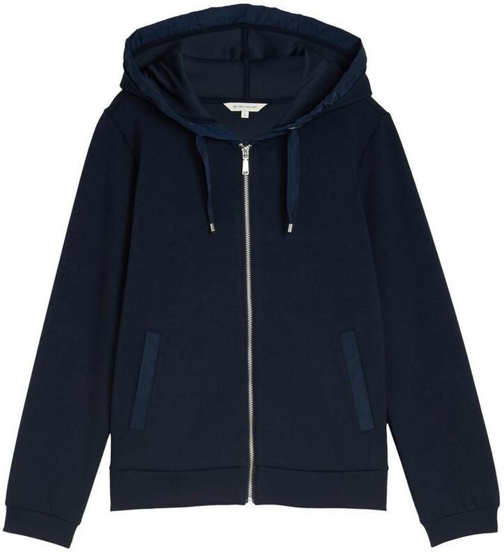 Tom Tailor Capuchonsweatvest met viscose en stretch - Foto 4