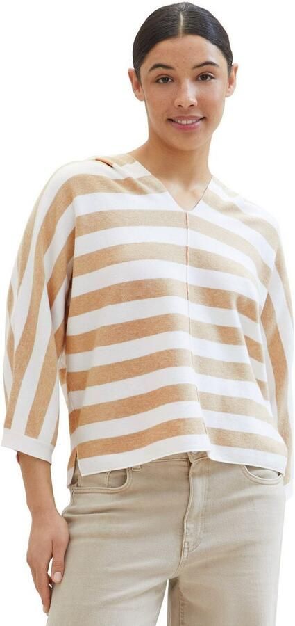 Tom Tailor Pullover met streepmotief en 3 4-mouwen - Foto 3