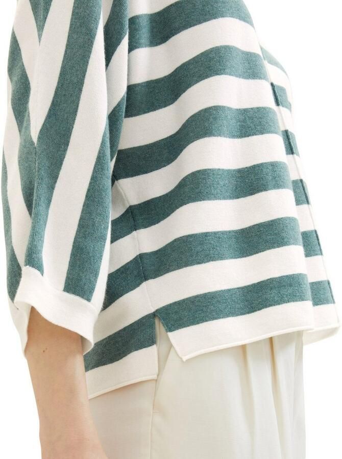 Tom Tailor Pullover met streepmotief en 3 4-mouwen