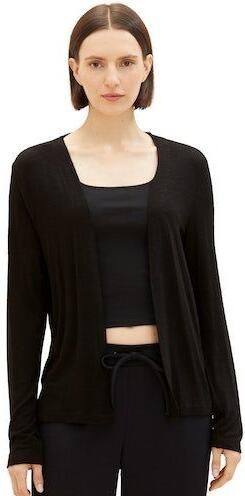 Tom Tailor Gebreid jack van viscosemix met opengewerkt design - Foto 6