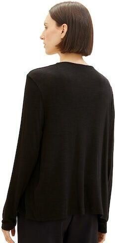 Tom Tailor Gebreid jack van viscosemix met opengewerkt design - Foto 4