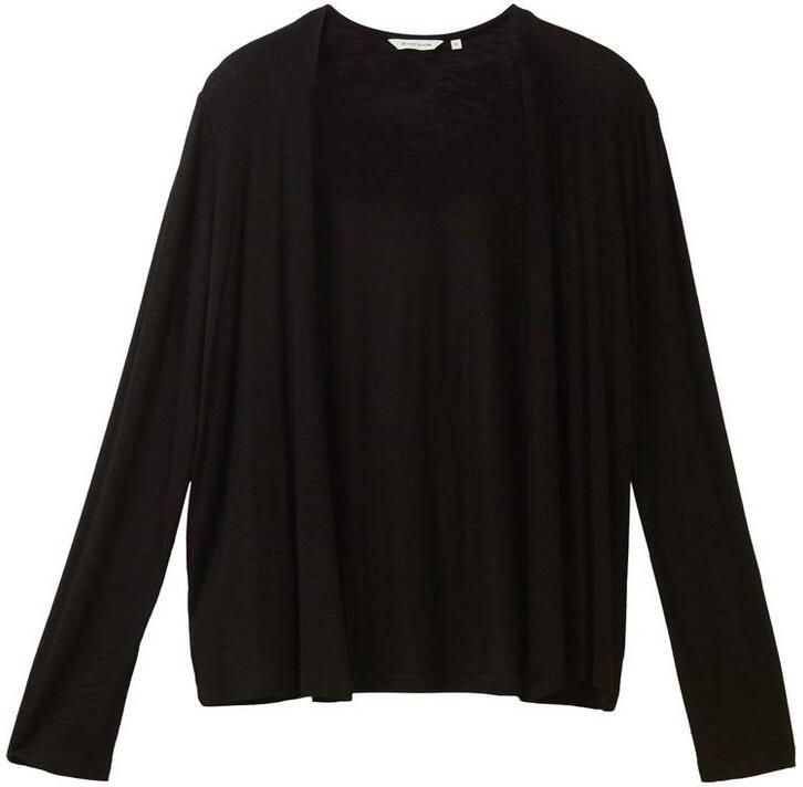 Tom Tailor Gebreid jack van viscosemix met opengewerkt design