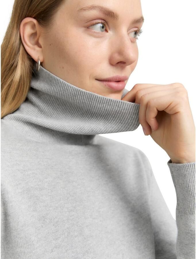 Tom Tailor Regular fit coltrui van een mix van katoen en viscose