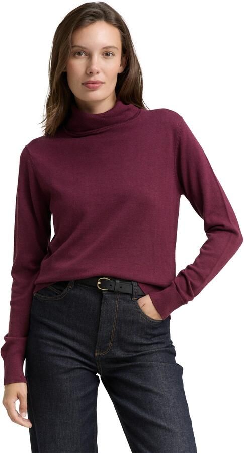 Tom Tailor Regular fit turtleneck van een mix van katoen en viscose - Foto 6