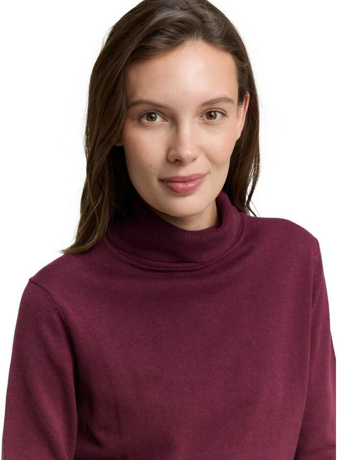 Tom Tailor Regular fit turtleneck van een mix van katoen en viscose - Foto 3