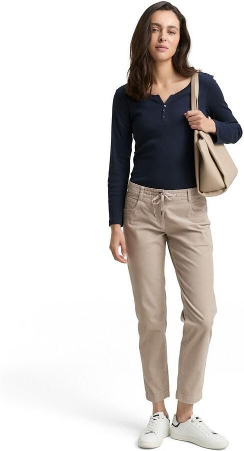 Tom Tailor Korte corduroy broek van katoenmix - Foto 4