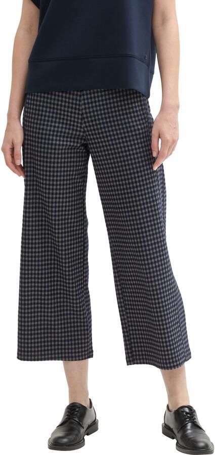 Tom Tailor Culotte Zomerbroek met ruitjesmotief - Foto 6