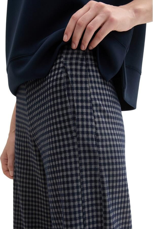 Tom Tailor Culotte Zomerbroek met ruitjesmotief