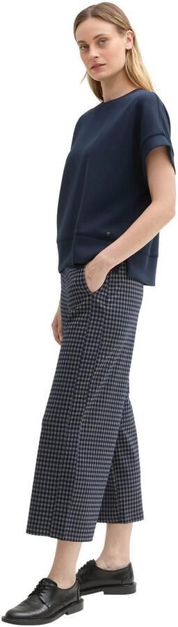 Tom Tailor Culotte Zomerbroek met ruitjesmotief - Foto 5