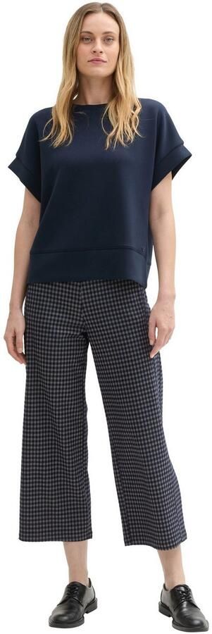 Tom Tailor Culotte Zomerbroek met ruitjesmotief - Foto 3
