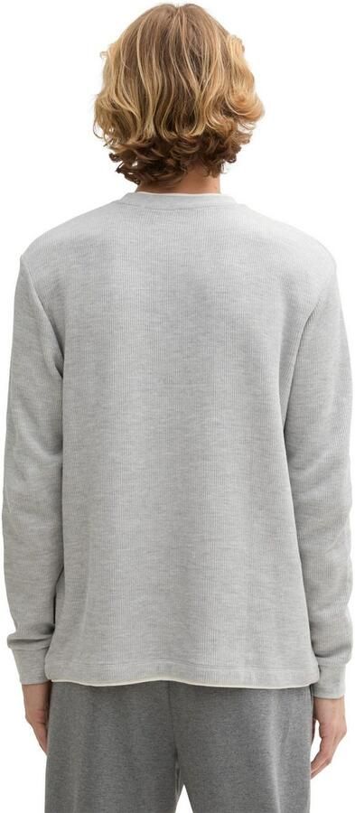 Tom Tailor Denim 2-in-1-shirt met lange mouwen met ribstructuur - Foto 3