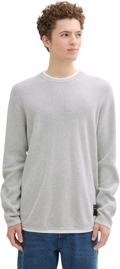 Tom Tailor Denim 2-in-1-trui met structuur - Foto 5